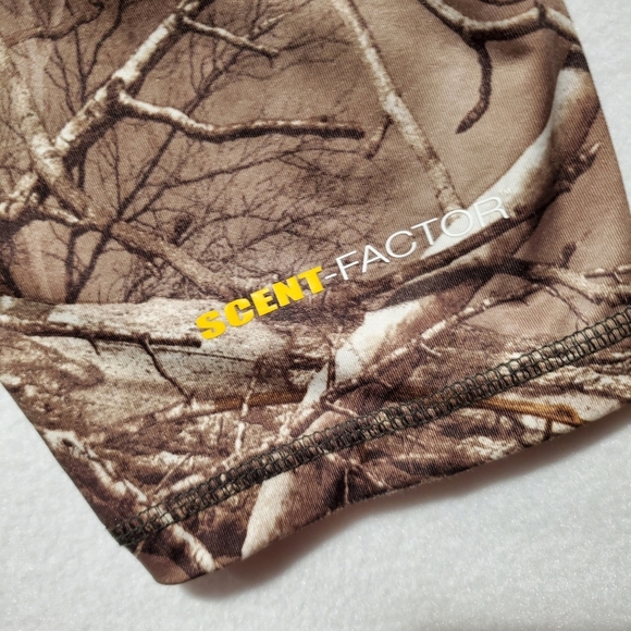 RealTree Xtra Longsleeve 2XL Green Camouflage Mens 1/4 Zip Scent Factor PT 5007 - Picture 4 of 10